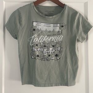 Lucky Brand Wild West Tour Tee in Olive